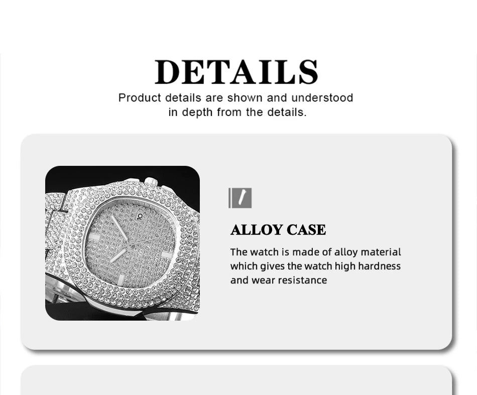 Luxury Men's Stainless Steel Watch – Sports Quartz with Calendar, Luminous Dial, Business Casual.